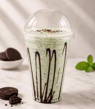 Mint ice cream shake